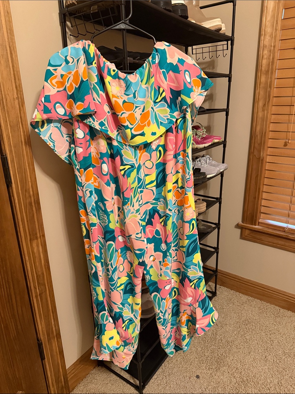 Vibrant Floral Strapless Romper